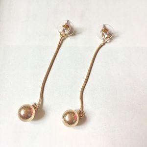 Ball drop strand earrings